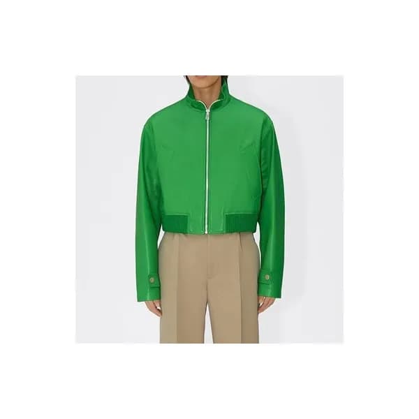 보테가 남성 그린 가죽 자켓 - Mens Green Jackets - bv0432x - 1