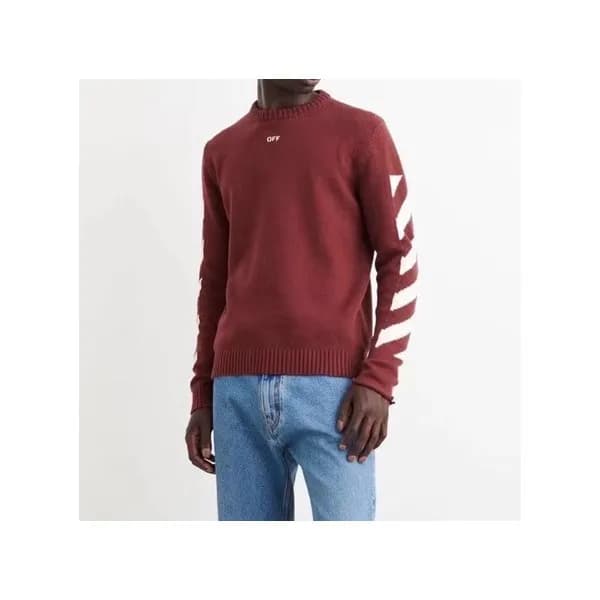 오프화이트 남성 시그니처 레드 니트 - Off-white Mens Red Knits - o… - 1