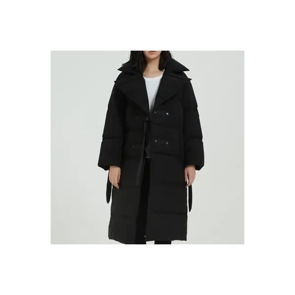 질샌더 여성 구스다운 블랙 롱패딩 - Jil Sander Womens Black Paddi… - 1