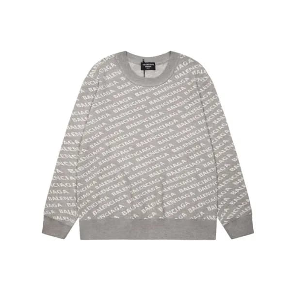 발렌시아가 남성 그레이 크루넥 니트 - Balenciaga Mens Gray Knits -… - 1