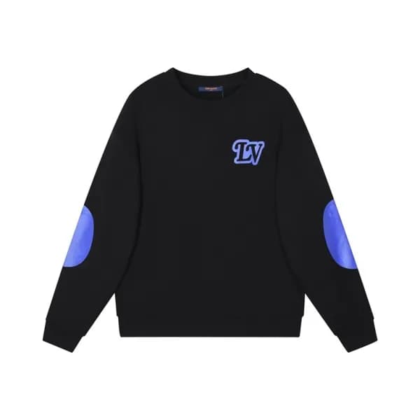 루이비통 남성 모던 블랙 맨투맨 - Louis vuitton Mens Black Tshir… - 1