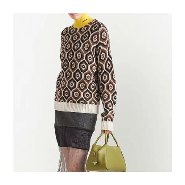 프라다 여성 브라운 터틀넥 니트 - Prada Womens Brown Knits - pr1… - 1