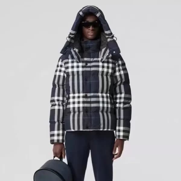 버버리 남성 네이비 구스다운 패딩 - Burberry Mens Navy Padding - … - 1
