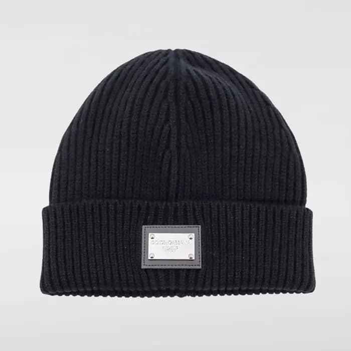 돌체앤가바나 남/녀 블랙 비니- Dolce&Gabbana Unisex Black Cap -… - 1