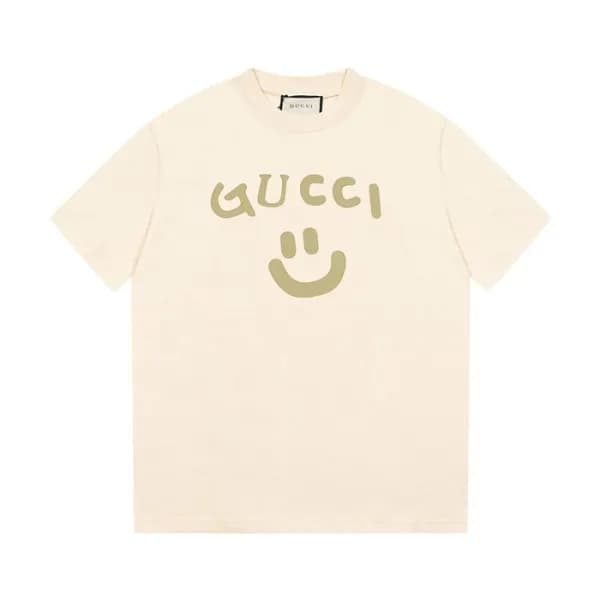 구찌 남/녀 아이보리 크루넥 반팔티 - Gucci Unisex Ivory Short sle… - 1