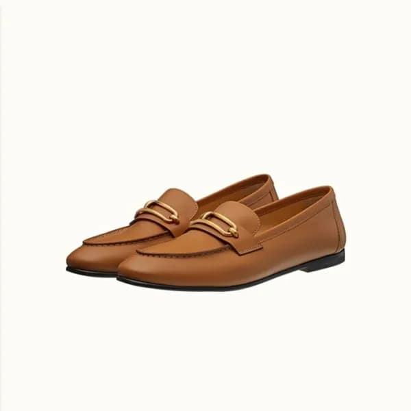 에르메스 여성 카멜 로퍼 - Hermes Womens Camel Loafer - he144… - 1
