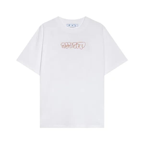 오프화이트 남성 모던 화이트 반팔티 - Off white Mens White Short s… - 1