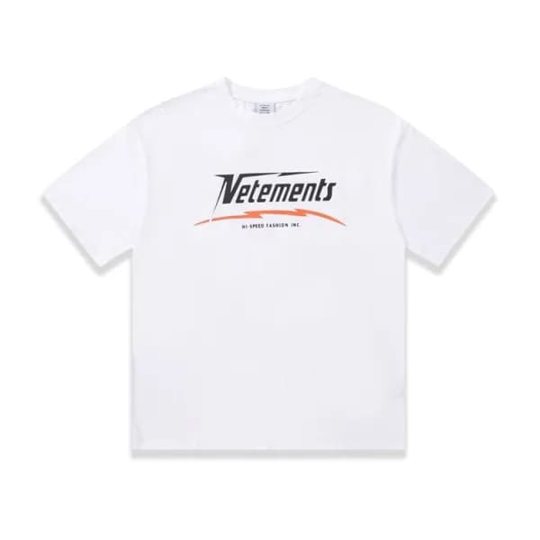 베트멍 남/녀 트렌디 화이트 반팔티 - Vetements Unisex White Tshir… - 1