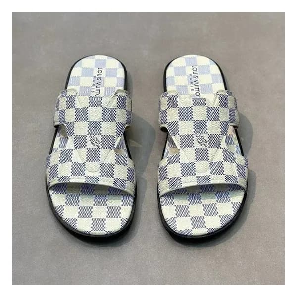 루이비통 남성 블랙 슬리퍼 - Louis vuitton Mens Black Slippers… - 1