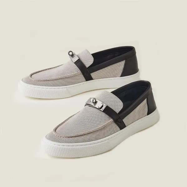 에르메스 남/녀 그레이 로퍼 - Hermes Unisex Gray Loafer - he18… - 1