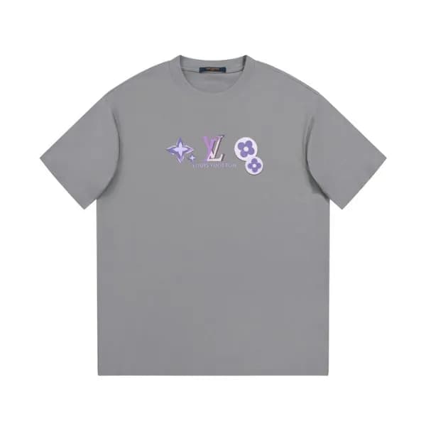 루이비통 남성 그레이 크루넥 반팔티 - Louis vuitton Mens Gray Sho… - 1