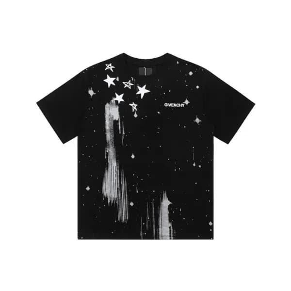 지방시 남성 크루넥 블랙 반팔티 - Givenchy Mens Black Short Slee… - 1