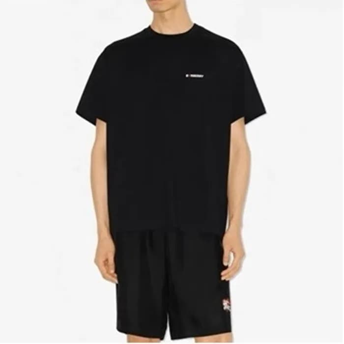 버버리 남성 블랙 크루넥 반팔티 - Burberry Mens Black Short Slee… - 1