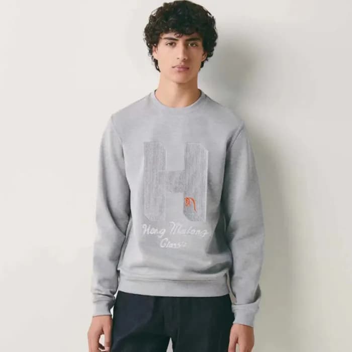 에르메스 남성 모던 그레이 맨투맨 - Hermes Mens Gray Tshirts - h… - 1
