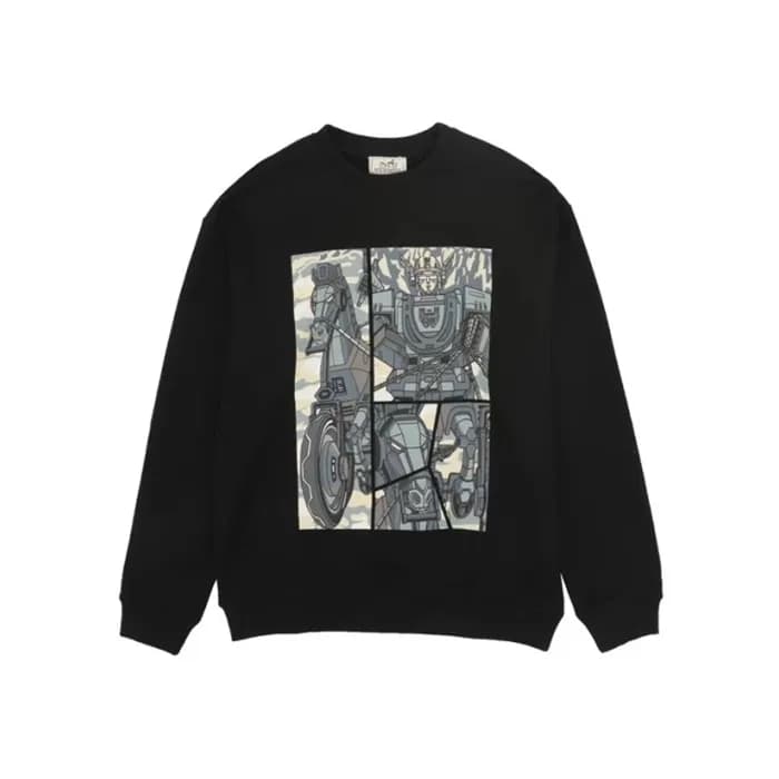 에르메스 남성 모던 블랙 맨투맨 - Hermes Mens Black Tshirts - he… - 1