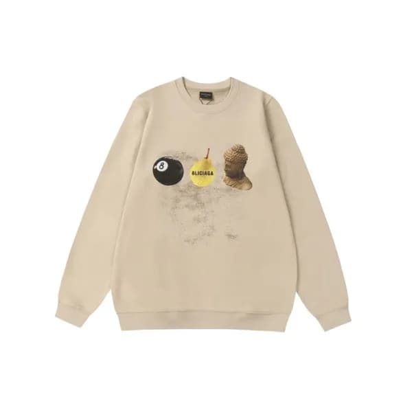 발렌시아가 남성 베이지 맨투맨 - Balenciaga Mens Beige Tshirts -… - 1
