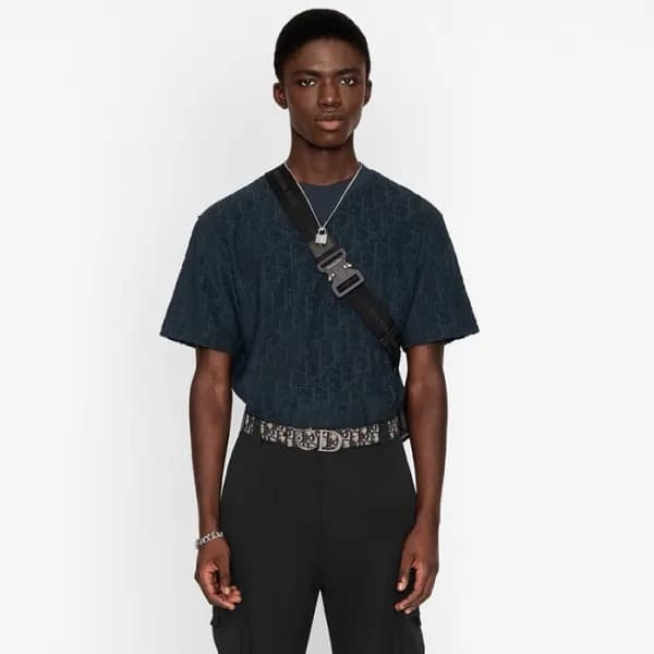 매장판 디올 남성 오블리크 반팔 티셔츠 - Dior Mens Oblique Tshirts … - 1