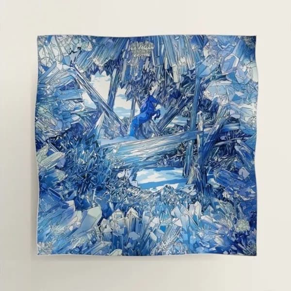 에르메스 여성 블루 스카프 - Hermes Womens Blue Scarf - acc223… - 1