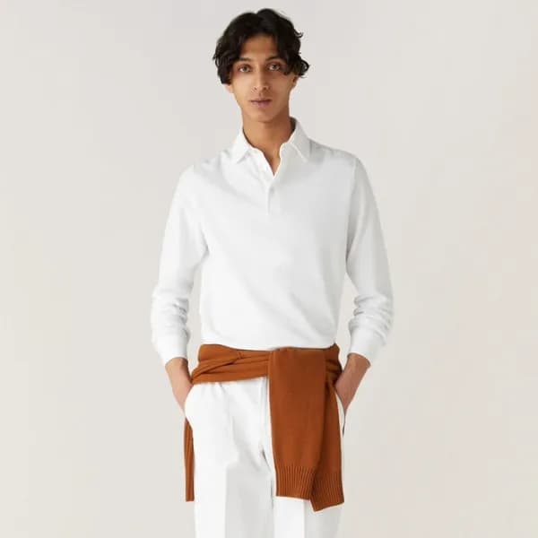 로로피아나 남성 폴로 긴팔티 - Loro Piana Mens Polo Tshirts - l… - 1