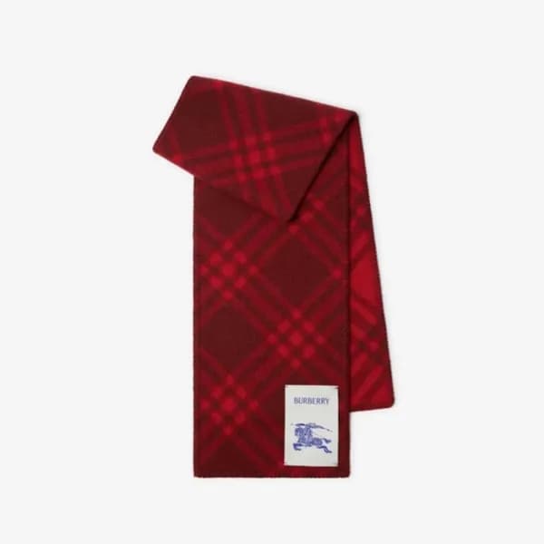 버버리 남/녀 체크 머플러 - Burberry Unisex Flanner Muffler -… - 1