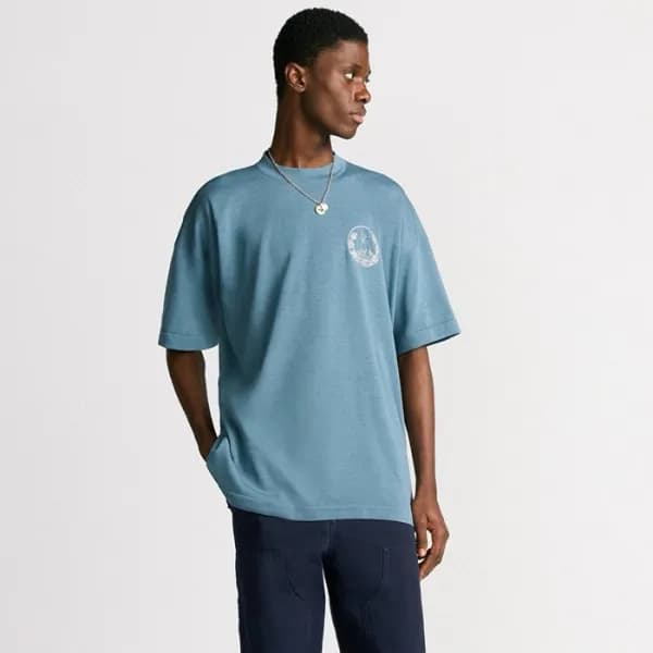 디올 남성 라운드 반팔 티셔츠 - Dior Mens Round Tshirt - dic769… - 1