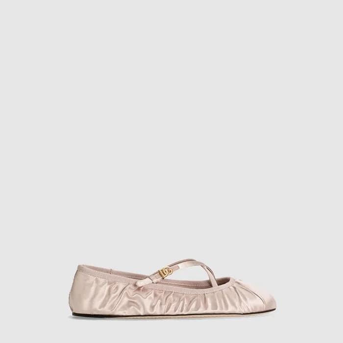 돌체앤가바나 여성 새틴 발레리나 플랫 - Dolce&Gabbana Womens Satin … - 1