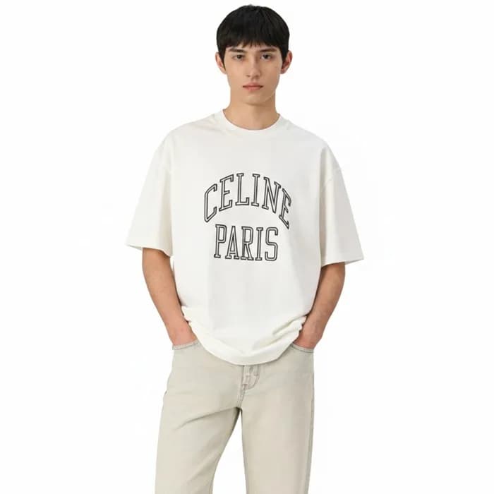 셀린느 남성 반팔 티셔츠 - Celine Mens Round Tshirt - cec1350… - 1