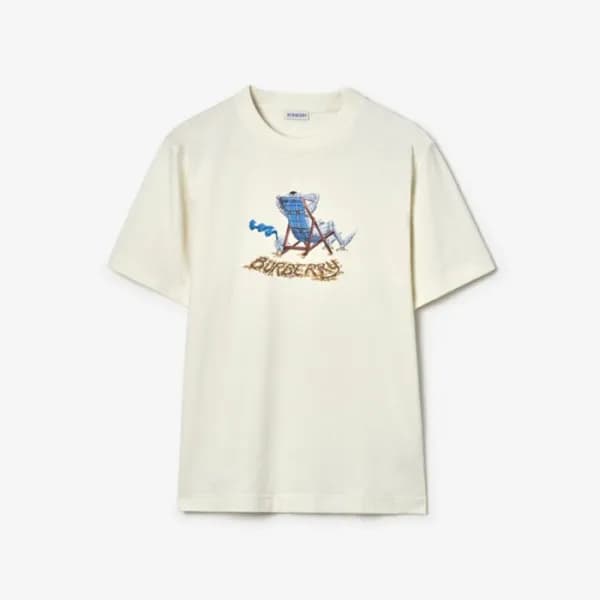 버버리 남성 비치 나이트 크루넥 티셔츠 - Burberry Mens Beach Knight… - 1