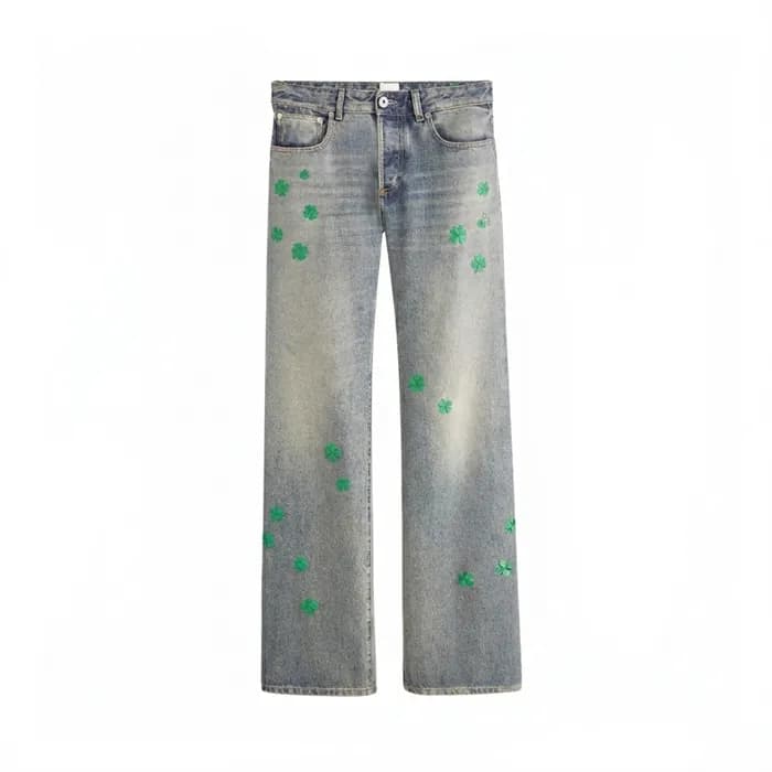 디올 여성 나팔바지 자수 청바지 - Dior Womens Flared Embroidered… - 1