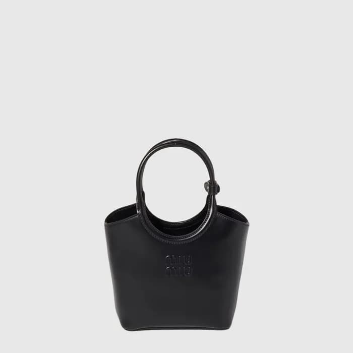 미우미우 여성 아이비 가죽 핸드백 - Miumiu Womens Ivy Leather Handbag - mib16426x - 1