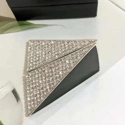 YSL White Gold Earring - 입생로랑 여성용 18k도금 화이트 골… - 1