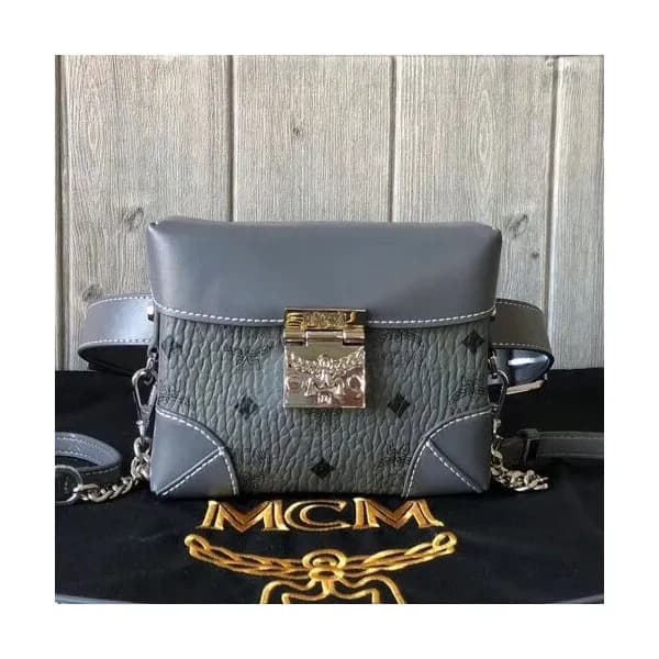 MCM Visetos Leather Belt Bag / Shoulder Bag,16.5cm… - 1