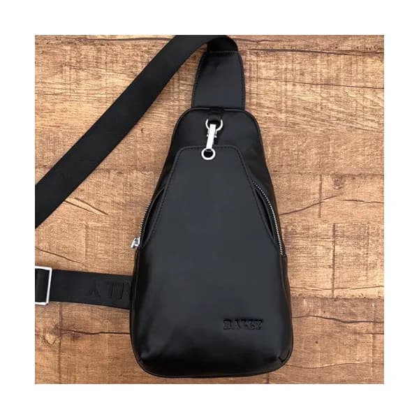 Bally 2018 Leather Hip Sack,28cm - 발리 2018 레더 남성용… - 1