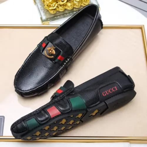Gucci 2018 Mens Honeybee Loafer Black - 구찌 꿀벌 장식 블… - 1