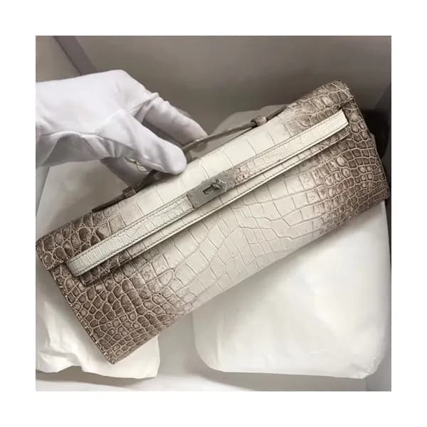 Hermes Kelly Cut Crocodile Leather Clutch Bag ,31c… - 1