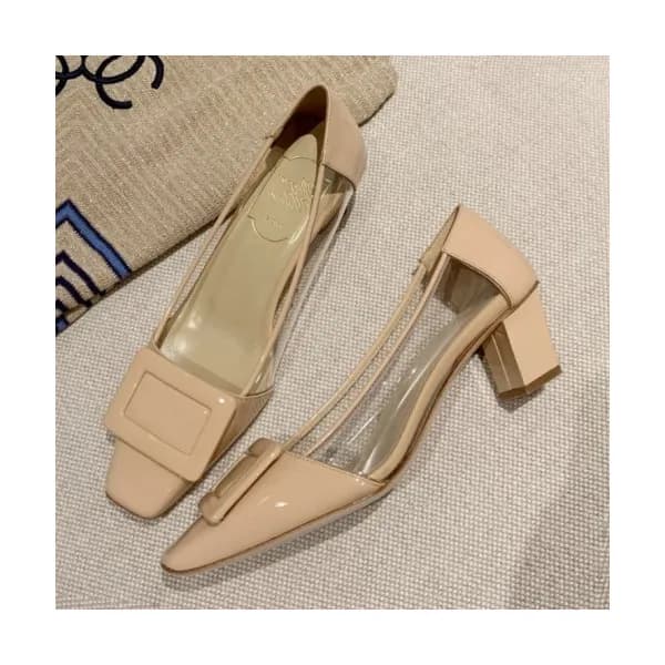 Roger Vivier 2019 Ladies Signature Logo Patent Mid… - 1