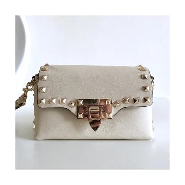 Valentino 2019 Leather Rockstud Mini Cross Bag,16.… - 1