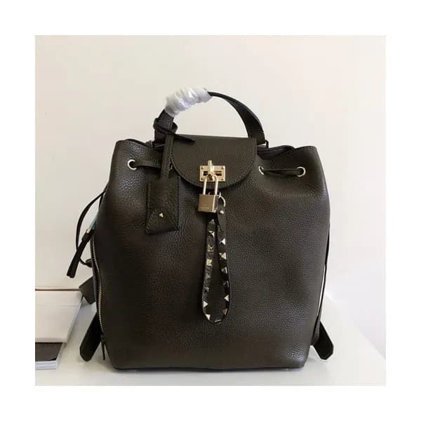 Valentino 2019 Leather Ruckstud Twiny Back Pack ,2… - 1