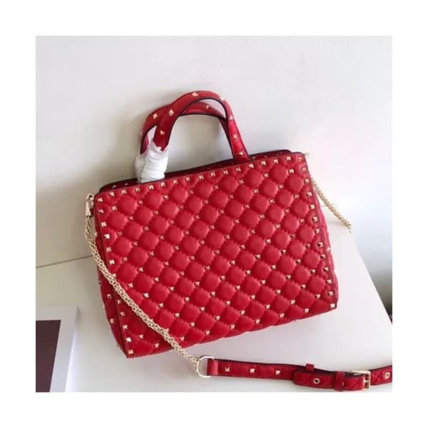 Valentino 2019 Leather Rockstud Spike Tote Shoudle… - 1