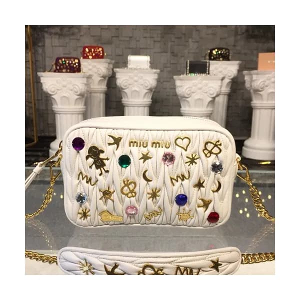 MiuMiu 2019 Matelasse Chain Shoulder Cross Bag,2… - 1