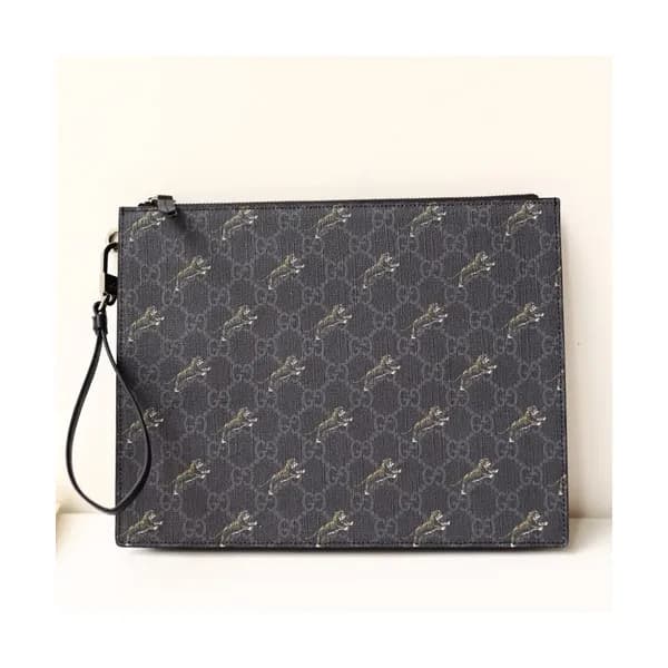 Gucci 2019 Supreme Tiger Print Mens Clutch Bag ,28… - 1