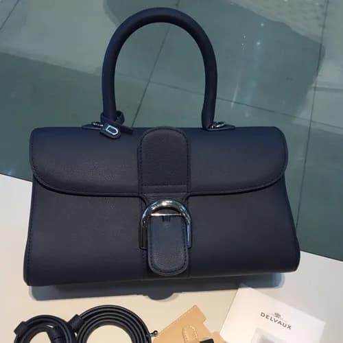 Delvaux 2019 Leather Tote Shoulder Bag,28s CM - 델보… - 1