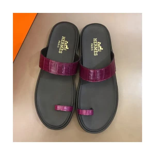 Hermes 2019 Mens Classic Leather Flip-flap - 에르메스 … - 1