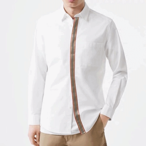 Burberry 2019 Mens white Cotton Sleeved shirt - 버… - 1