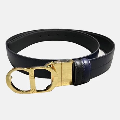 Christian Dior 2019 Mens CD Buckle Leather Belt - … - 1