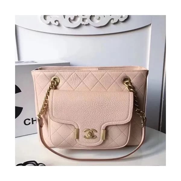 Chanel 2019 Leather Women Tote Shoulder Shopper Ba… - 1