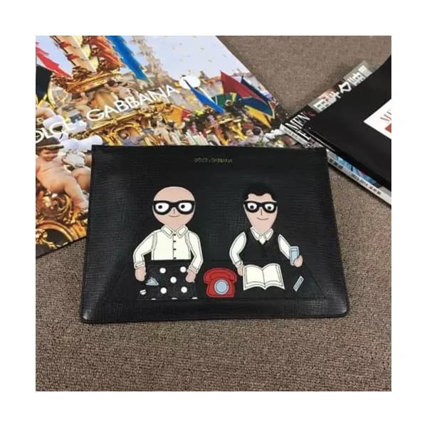 Dolce&Gabbana 2019 Leather Clutch Bag ,27CM - 돌체 앤… - 1