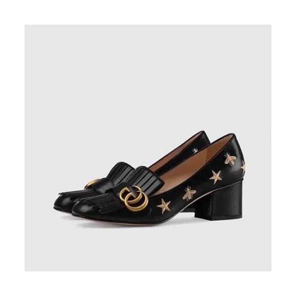 Gucci 2019 Ladies Middle-heel Leather Loafer - 구찌 … - 1
