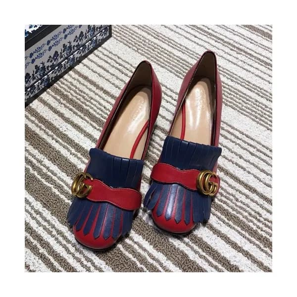 Gucci 2019 Ladies Middle-heel Leather Loafer - 구찌 … - 1