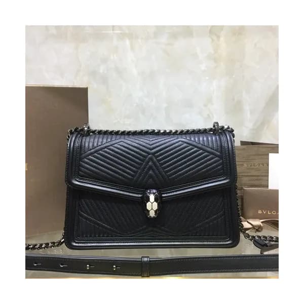 Bvlgari 2019 Serpenti Forever Chain Shoulder Bag,2… - 1